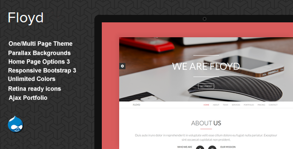 Floyd - One Page Parallax Drupal Theme