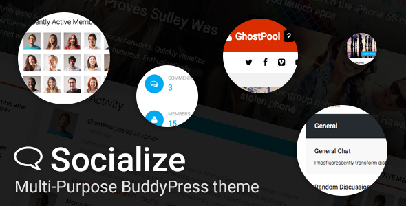 Socialize: Multi Purpose BuddyPress Theme