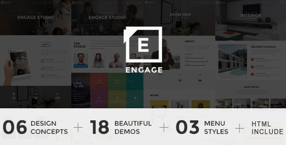 Engage - Creative One Page Parallax Drupal Theme
