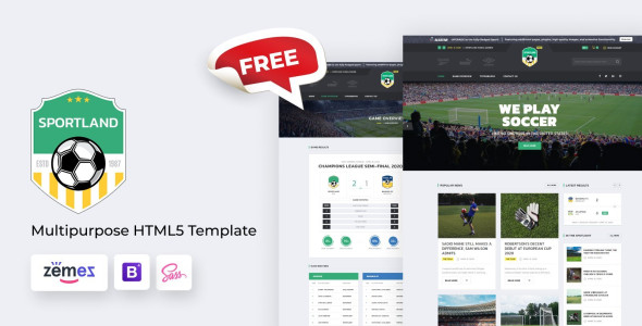 Sportland - Free Soccer HTML5