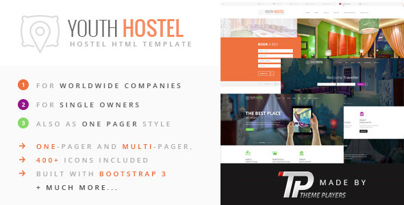 Youth Hostel - Travel & Hotel HTML Template