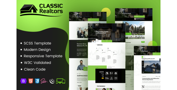 Classic Realtors - HTML5 &amp; SCSS