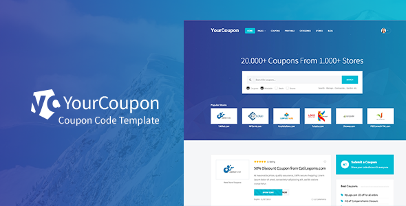YourCoupon | Coupon Code, Discount, Deal Responsive Site Template