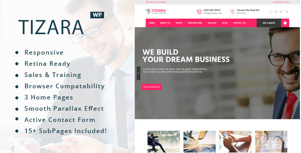 Tizara - Business Consulting WordPress Theme