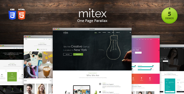Mitex - One Page Parallax Joomla Template