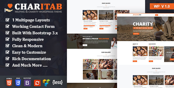 Charitab - Crowdfunding Charity WordPress Theme
