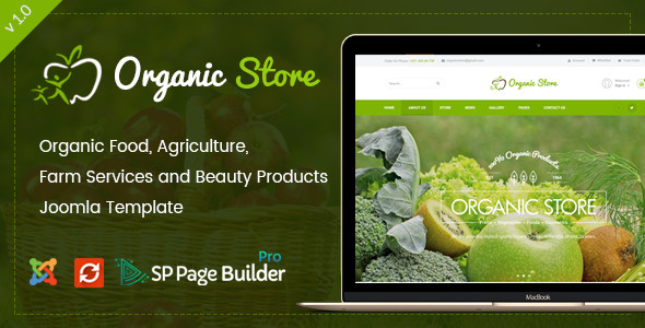 Organic Store - Responsive Joomla Ecommerce Template
