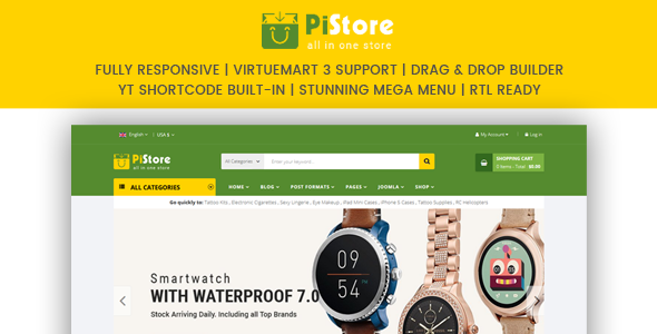 PiStore - Multipurpose eCommerce VirtueMart Template