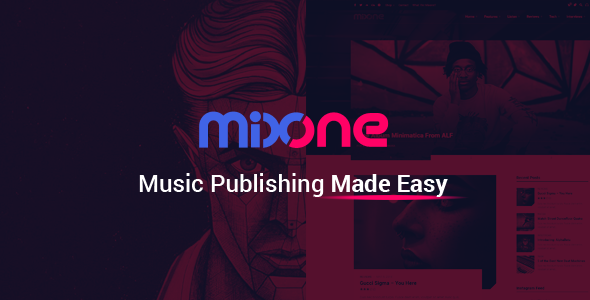 Mixone -  WordPress Music Magazine With Continuous Music Playback