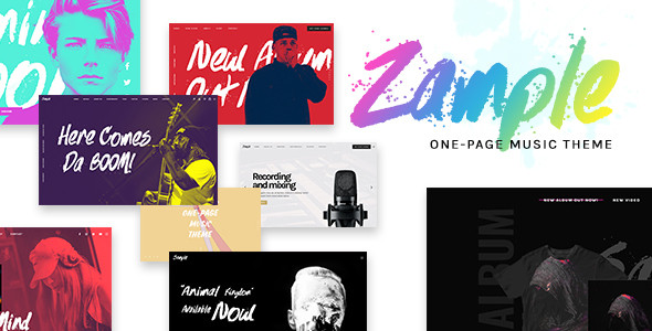 Zample - A Fresh One-Page Music WordPress Theme