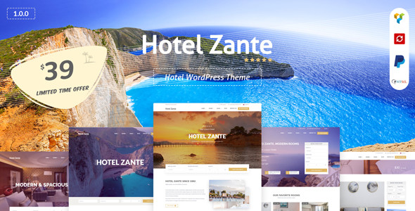 Hotel Zante -  Hotel WordPress Theme