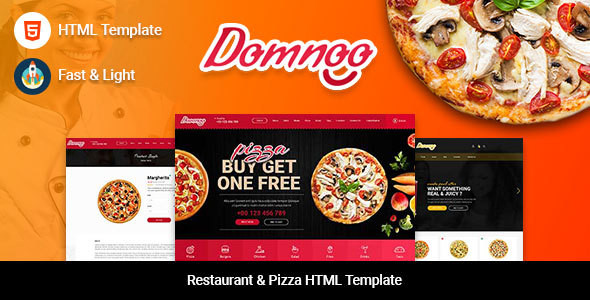 Domnoo - Restaurant & Pizza HTML Template