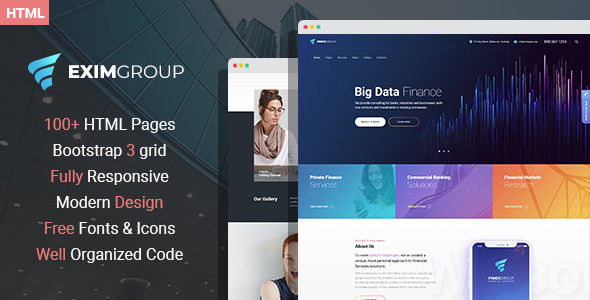EximGroup - Finance And Business HTML Template