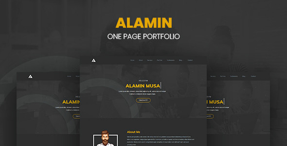 Alamin - One Page Portfolio