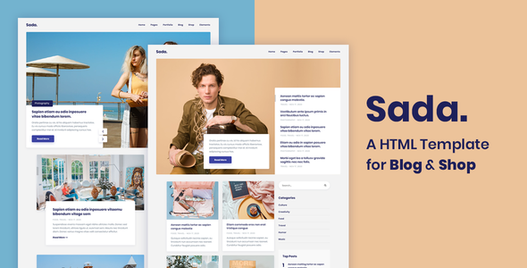 Sada - A HTML Template For Blog & Shop