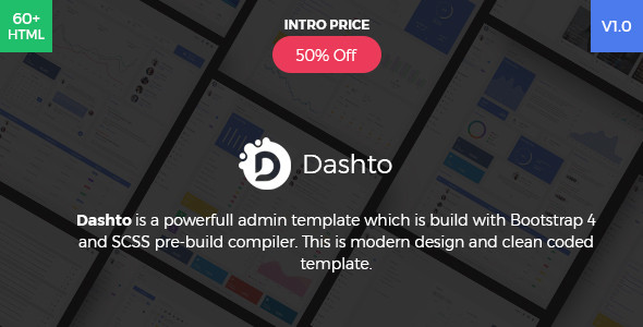 Dashto - Bootstrap 4 Powerfull Admin Template