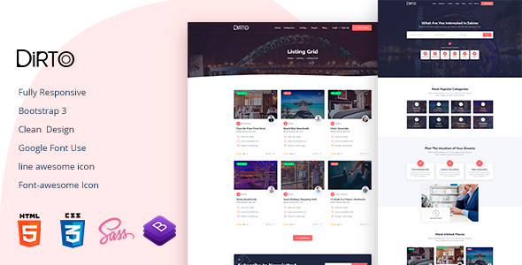 Dirto - Directory & Listing HTML Template