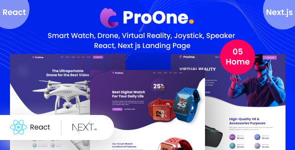 ProOne - Product Landing React, Next JS Template