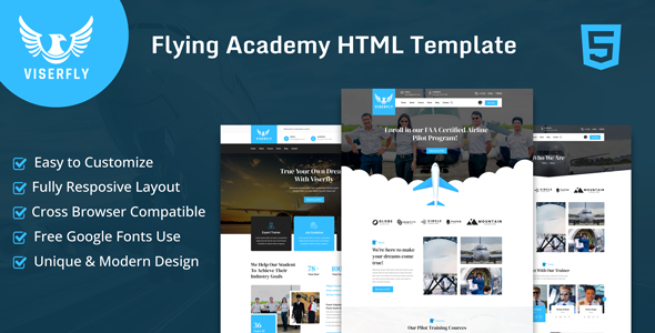 ViserFly - Flying Academy HTML Template