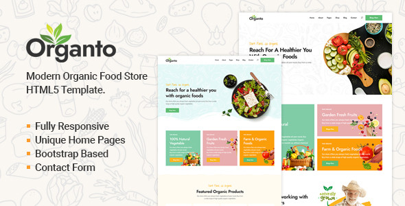 Organto | Organic Food & Farming HTML Template