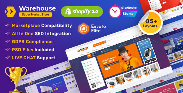 Warehouse Advanced Shopify Multi-purpose Mega Electronics Store