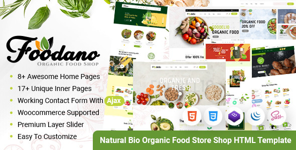 Foodano - Natural Organic Food Store HTML Template