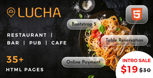Lucha - Multipage Restaurant HTML Template