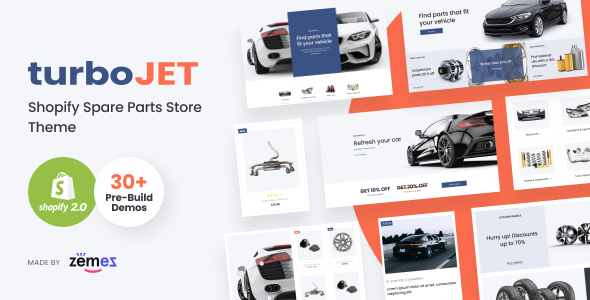 TurboJet - Shopify Spare Parts Store Theme, Automotive