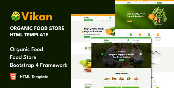 Vikan - Organic Food Store HTML Template