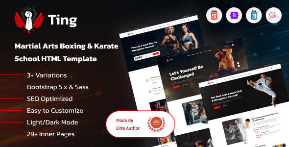 Ting - Karate & Martial Arts HTML Template