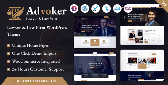 Advoker – Lawyer & Law Firm WordPress Theme