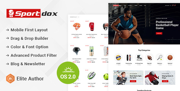 Sportdox - Sports & Fitness Equipment Store Shopify 2.0 Responsive Theme