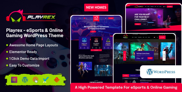 Playrex - eSports and Gaming WordPress Theme
