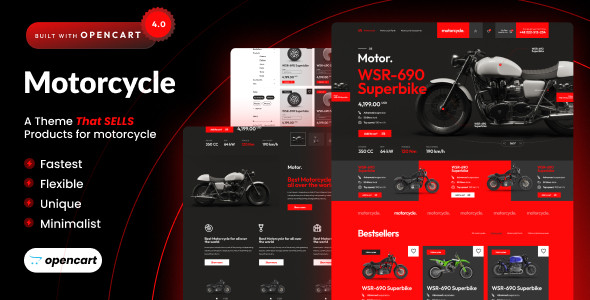 Motorcycle - Opencart 4 Bike Store Template