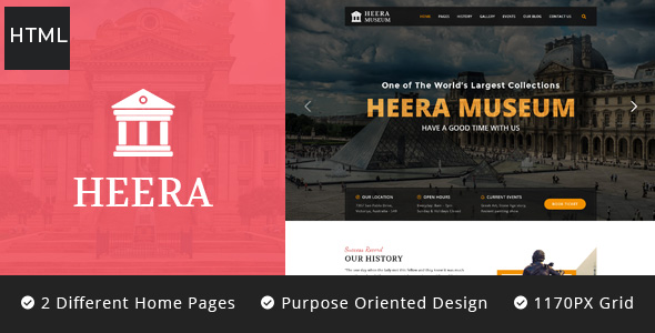 HEERA Museum and Exhibition HTML Website Template