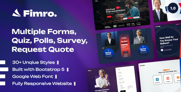 Fimro - Survey Poll Quiz & Application Multistep Form Template