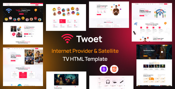 Twoet - Internet Provider & Satellite TV HTML Template
