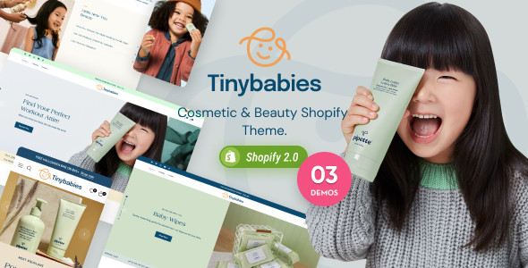 Tinybabies - Beauty Cosmetics & Skincare Shopify Theme