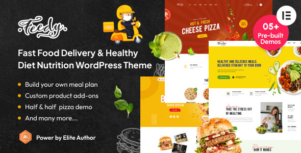 Feedy - Healthy Fast Food Delivery & Diet Nutrition WordPress Theme