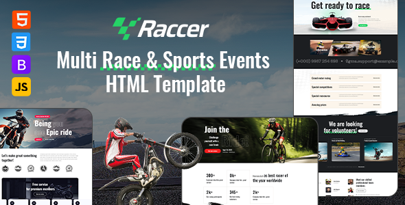 Raccer - Bike & Motor Race Sports HTML Template