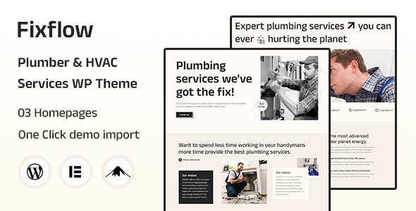 Fixflow - Plumber & Handyman WordPress Theme