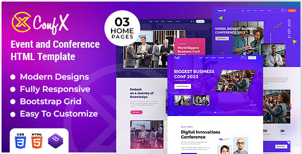 ConfX | Event & Conference HTML Template