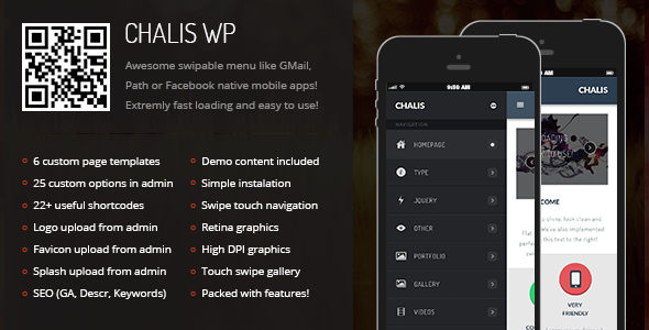 Chalis Mobile Retina | WordPress Version