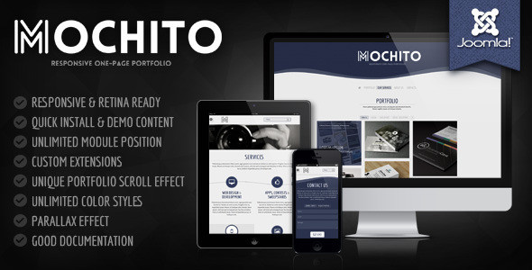 Mochito - One Page Portfolio Joomla template
