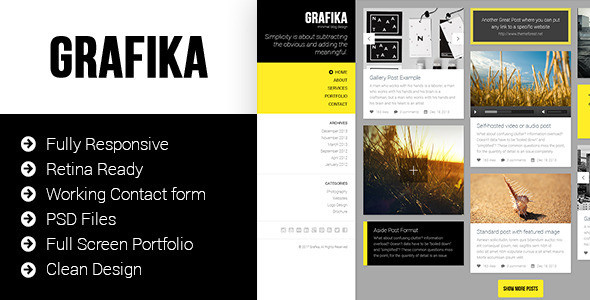 Grafika - Photography & Blog HTML Template