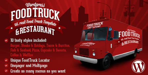 Food Truck - Restaurant 10 Styles - WP Theme