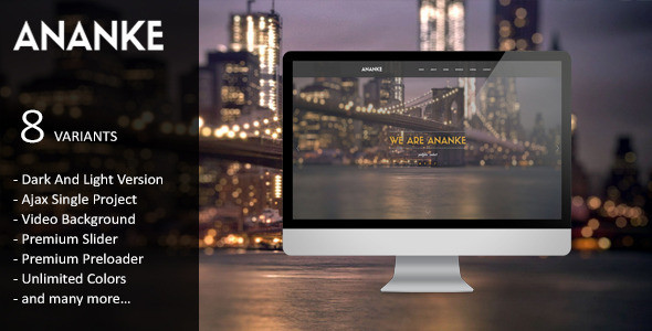 Ananke - Parallax One Page HTML Template