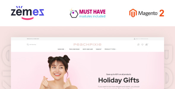 PeachPixie - Korean Cosmetics Website Design